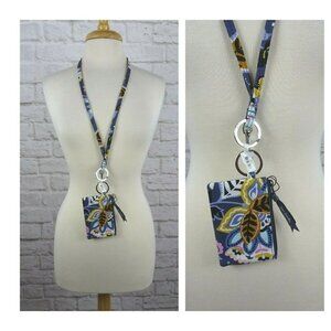 Vera Bradley Zip ID Card Case & Lanyard ID Holder Charmont Meadow 2-PC Floral